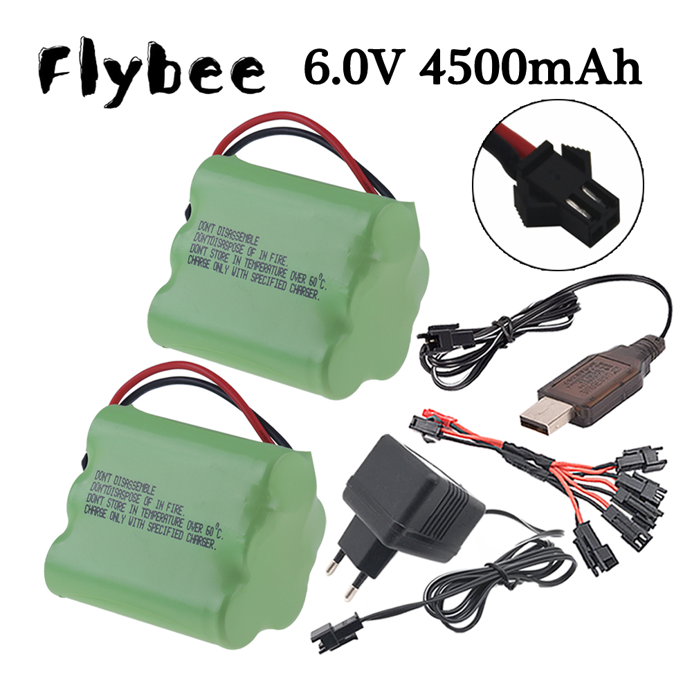 Rc Hobby Parts - 6v 4500mAh Ni-MH Batteria SM Spina