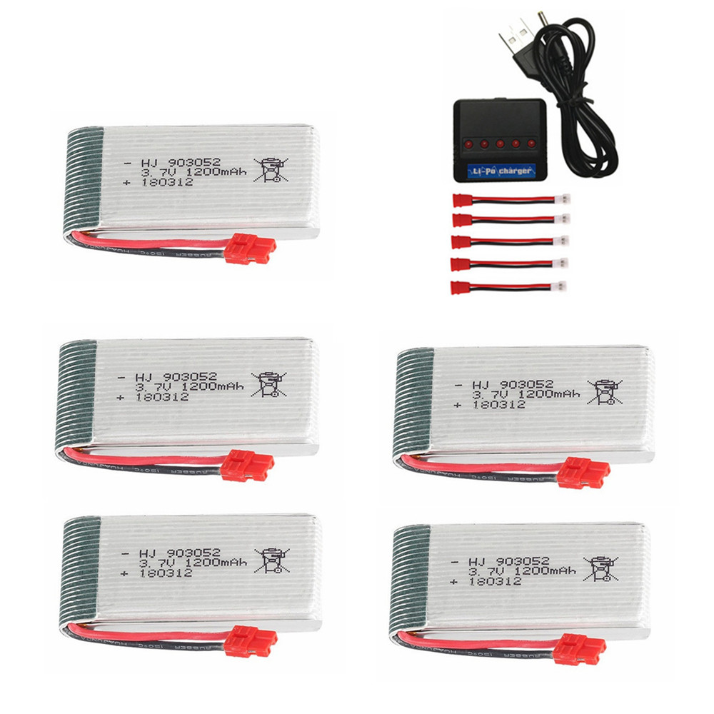 Rc Hobby Parts - Batteria lipo 3.7V 1200mAh 903052 per