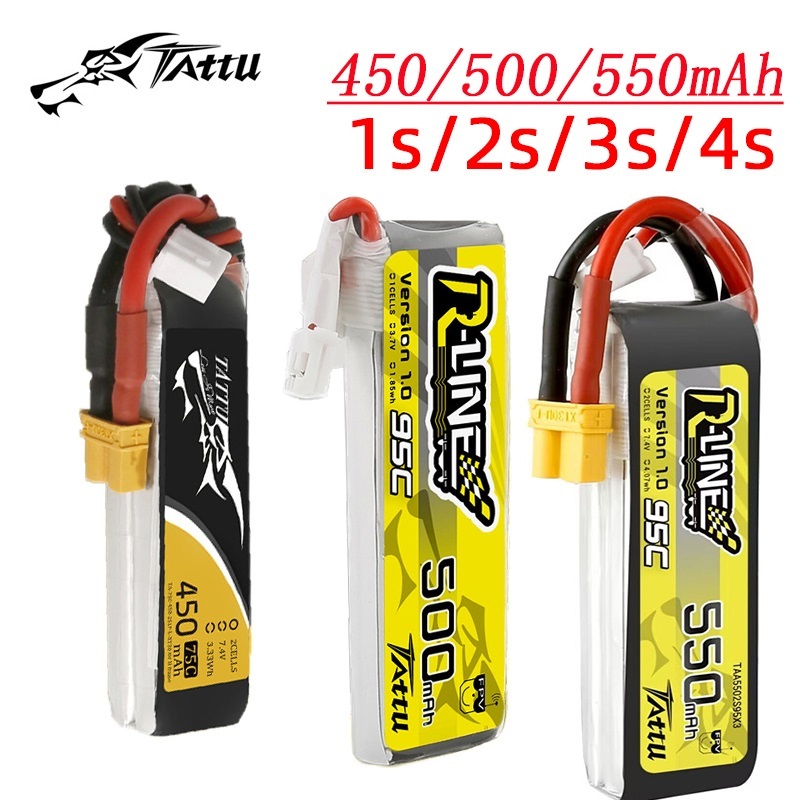 Lipo Battery 4S - 3 pezzi NUOVO TATTU 450/500/550mAh 75/95C