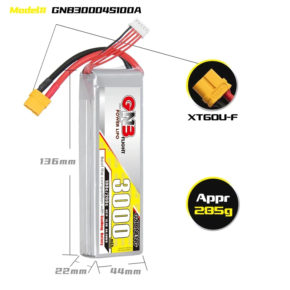 GAONENG GNB 3000mAh 4S 100C 20 - Lipo Battery 4S recensione e prezzo