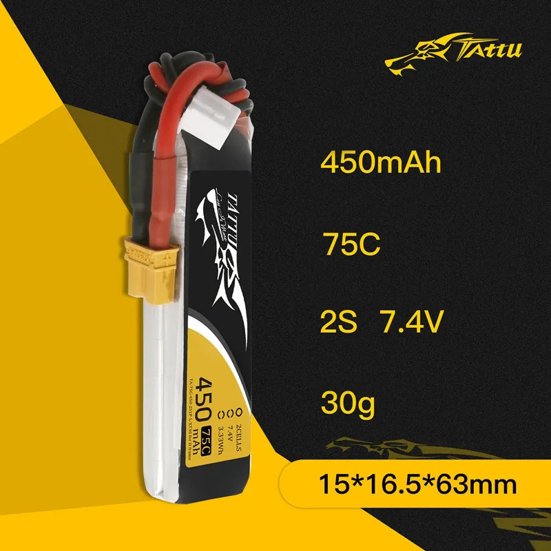 3 pezzi NUOVO TATTU 450/500/55 - Lipo Battery 4S recensione e prezzo